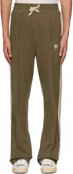 Серо-коричневые спортивные брюки с монограммой Palm Angels