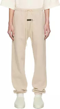 Серо-коричневые спортивные штаны с завязками Fear of God ESSENTIALS