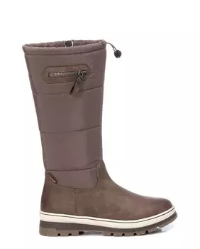 Серо-коричневые женские ботинки на молнии Refresh