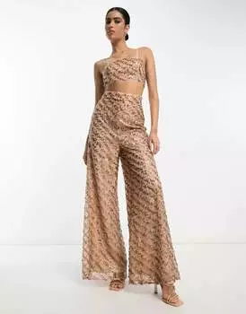 Серо-коричневый комбинезон 2 в 1 с пайетками ASOS