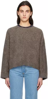 Серо-коричневый свитер поэта Eckhaus Latta
