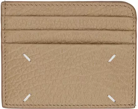 Серо-коричневый визитница с четырьмя стежками Maison Margiela