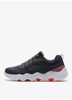 Серо-розовые женские кроссовки Skechers