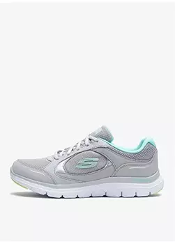 Серо-светло-зеленая женская обувь Skechers