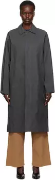 Серое даже длинное пальто Baserange