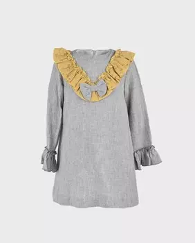 Серое девичье платье с рюшами La Ormiga, серый