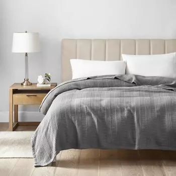 Серое двойное одеяло Nautica Rope Stripe, цвет Assorted B