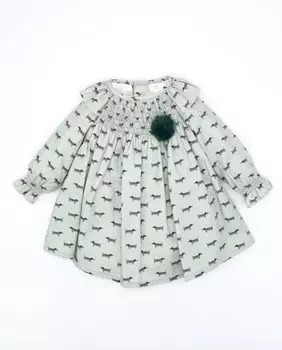 Серое хлопковое платье для девочки Fina Ejerique, серый