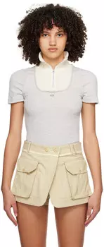 Серое квадратное поло Kijun