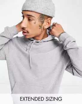 Серое меланжевое худи ASOS DESIGN