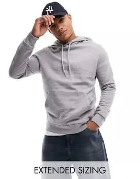 Серое меланжевое худи ASOS DESIGN