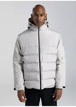 Серое мужское пальто с воротником-стойкой Kappa