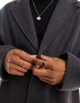 Серое непринужденное пальто Bershka