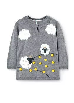 Серое платье для девочки Boboli