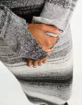Серое платье макси из пряжи ASOS
