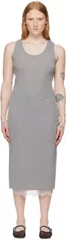 Серое платье-макси с деконструированным дизайном 3.1 Phillip Lim