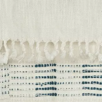 Серое тканое хлопковое одеяло с бахромой Homezia, цвет Multicolored