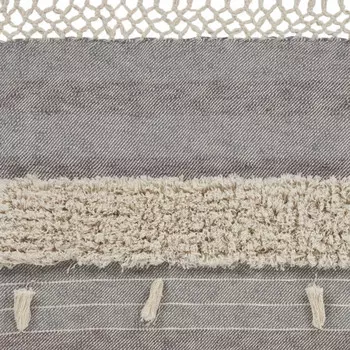 Серое тканое хлопковое одеяло в полоску размером 60 x 50 дюймов с бахромой Homezia, цвет Multicolored