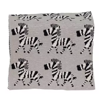Серое вязаное детское одеяло с множеством зебр Homezia, цвет Multicolored