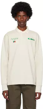 Серое вышитое регбийное поло Kijun