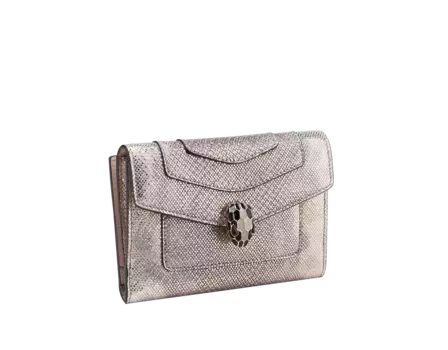 Serpenti forever двойной кошелек Bvlgari, бежевый