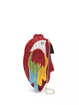 SERPUI плетеный клатч Colin, красный