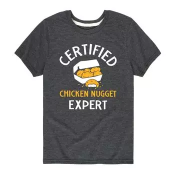Сертифицированная футболка Chicken Nugget Expert для мальчиков 8–20 лет Licensed Character, серый