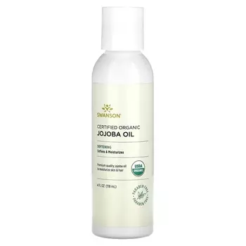 Сертифицированное органическое масло Swanson жожоба, 118 мл