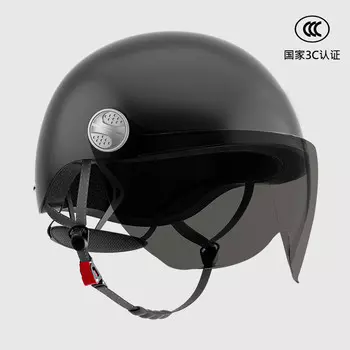 Сертифицированный BYB 3C шлем для взрослых для электромобилей и мотоциклов BY-388 Yahei (коричневые короткие линзы)
