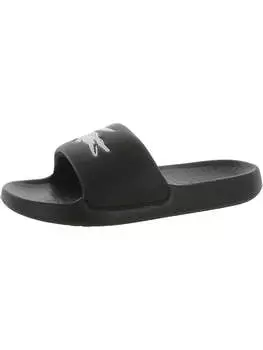 Serve Slide женские амортизирующие стельки сандалии-слайды Manmade Lacoste, черный/белый