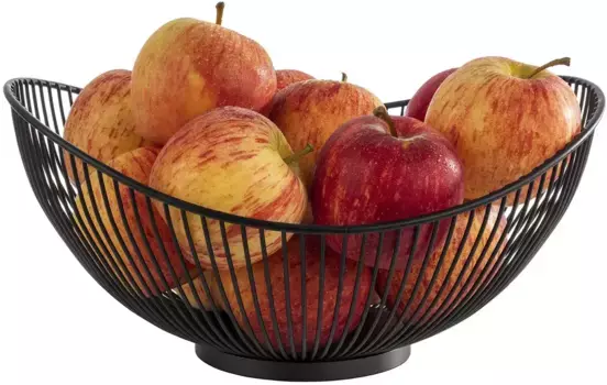 Сервировочная миска APS "SVART", металлическая, корзина, прочная, штабелируемая 25,5х13,5х29,5 см, черный