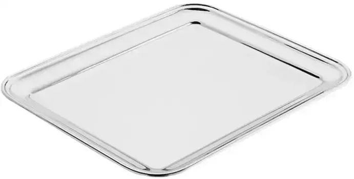 Сервировочная тарелка PINTINOX "Vassoi", (1 шт.), квадратная, нержавеющая сталь 18/10, можно мыть в посудомоечной машине 36х29 см, цвет edelstahlfarben