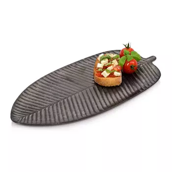 Сервировочная тарелка Snger, 39,3x11,95x22,25 см, темно-серый