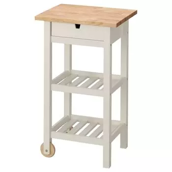 Сервировочная тележка, береза/белый, 53x43 см, FRHJA IKEA
