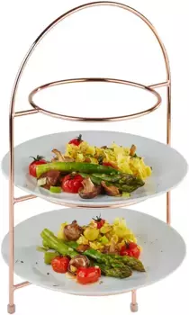 Сервировочный набор APS "Сервировочная стойка", имитация меди, на 3 тарелки 29х43х19,5 см, медный