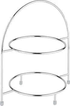 Сервировочный набор APS "Сервировочная стойка", на 2 тарелки, 2 яруса 29х30х19,5 см, цвет chromfarben