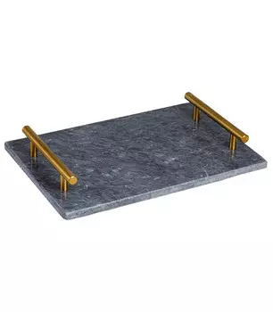 Сервировочный поднос 20x5x30 см, серый
