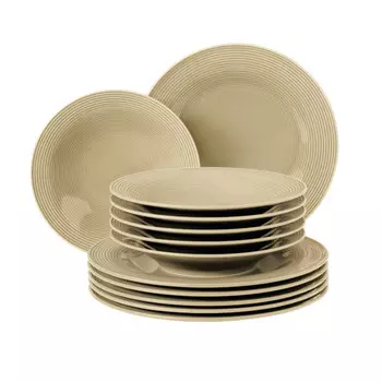 Сервиз Beat песочно-бежевый 12 шт Seltmann Weiden, бежевый