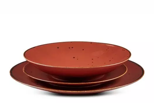 Сервиз Konsimo обеденный ALUMINA на 6 персон (18 предметов), графитовый серый, фарфор, элегантный, 30x30x32,5 см