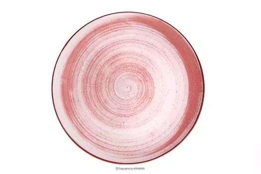 Сервиз Konsimo обеденный на 6 персон (18 эл.) "LINARI", коралловый, керамика, классический, 20/26/21 см, красный