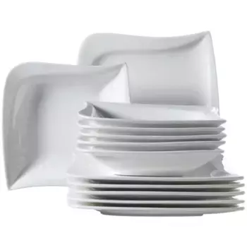 Сервиз MSER «Набор посуды La Musica» (набор, 12 предметов), набор тарелок, белый, производство Германия, 12 предметов, на 6 персон