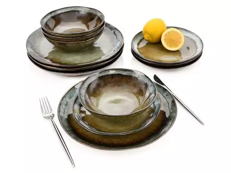 Сервиз обеденный «Зингер» Асти 12 шт Saenger, коричневый