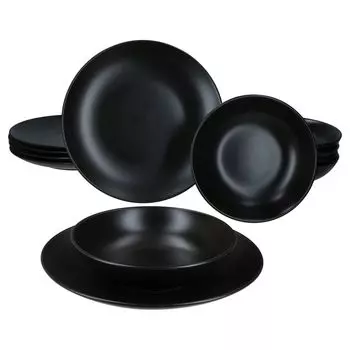 Сервиз «Пантера», 12 предметов, керамическая тарелка на 6 персон, тарелка для супа, 420 мл MamboCat