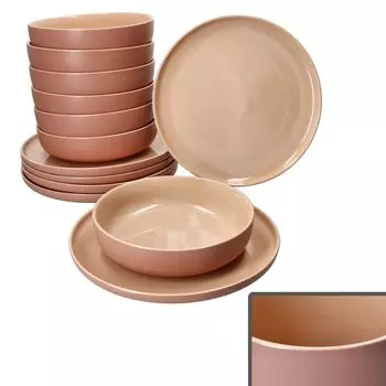 Сервиз Ritzenhoff, 12 предметов, керамическая пудра из яшмы, обеденная тарелка, суповая тарелка Ritzenhoff & Breker