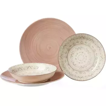 Сервиз Ritzenhoff & Breker обеденный «набор тарелок, набор посуды Валенсия», (набор, 4 шт.), 4 шт., на 2 персоны, цвет natur/hellbraun/hellrosa