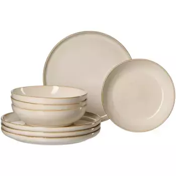 Сервиз Ritzenhoff & Breker «Оливия» (набор, 8 предметов), реактивная глазурь, каждый предмет уникален, бежевый