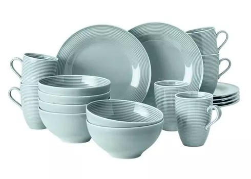 Сервиз Seltmann Weiden Beat Arctic Blue для завтрака, 18 предметов