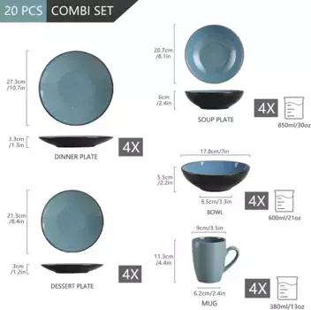 Сервиз Sonstige, зеленый