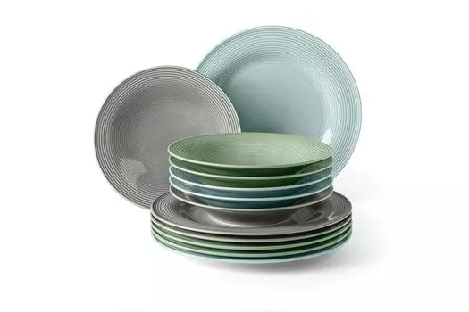 Сервиз столовый Seltmann Weiden Beat, 12 предметов. 3 цвета, черный