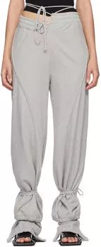 Серые асимметричные брюки для отдыха SRVC